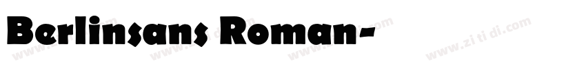 Berlinsans Roman字体转换